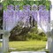 12pcs Artificial Wisteria Vines Hanging Rattan Garlands Silk Flower for Wedding Party Home Garden Outdoor Ceremony Floral Décor, Purple